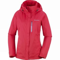 Columbia Womens Pouration PW Jacket Red Camellia